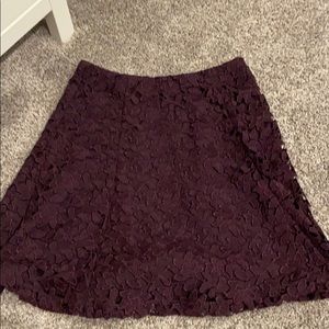 NWOT Plum Floral Business Skirt - LOFT